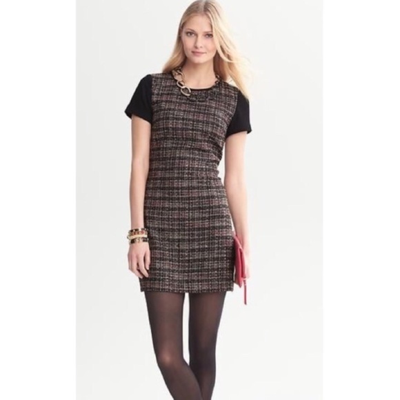 banana republic metallic dress